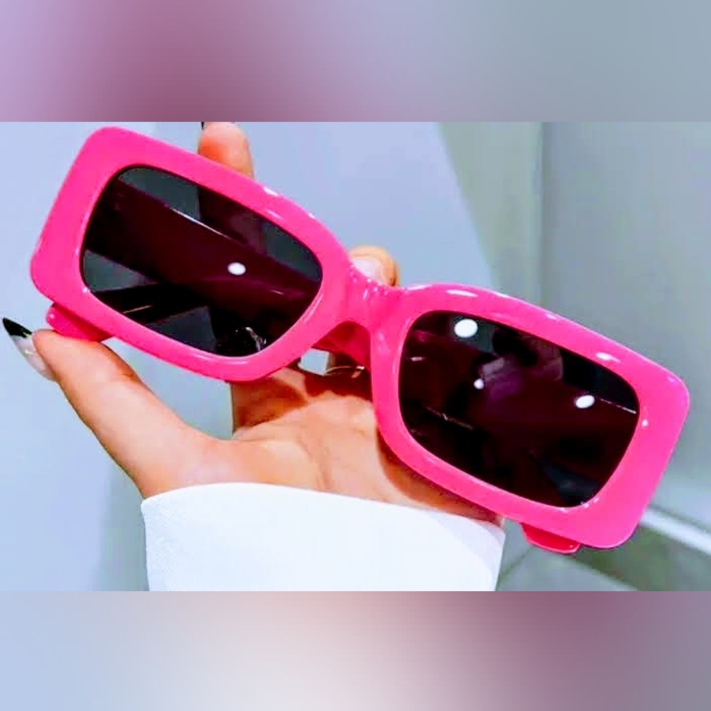 G by Guess Pink Rectangular Sunglasses